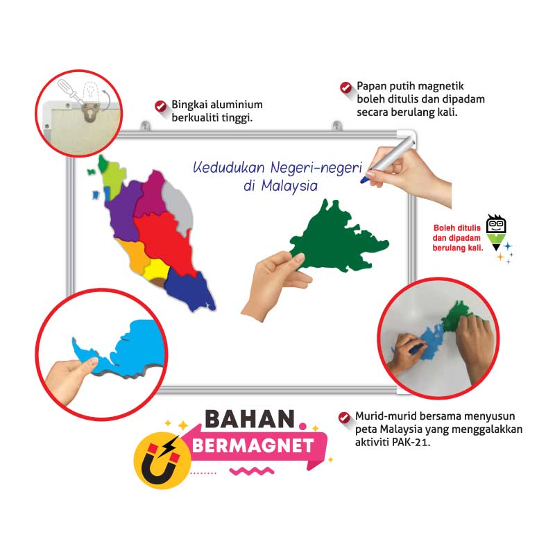 Peta Malaysia Bermagnet - Image 2