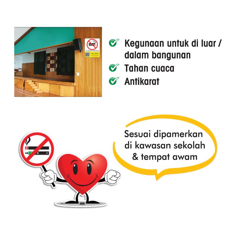 Papan Tanda Dilarang Merokok Dan Mengewap - 严禁吸烟指示牌 - Image 2