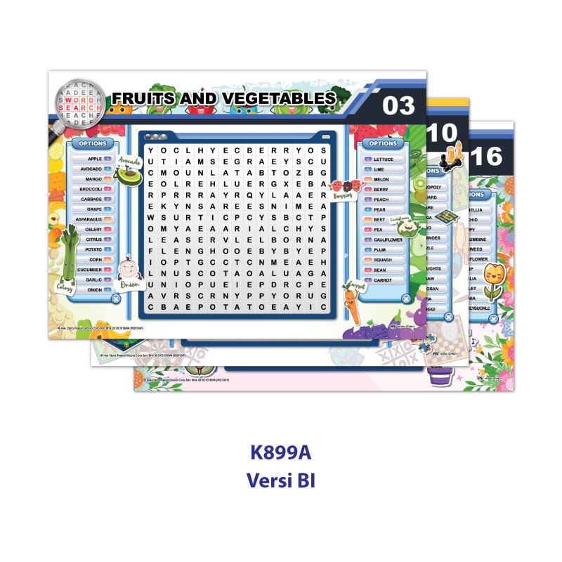 Lembaran Praktis Cari Kata - Word Search Practice - Image 3