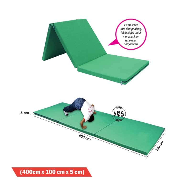 Tilam Gimnastik Ekstra Panjang Lipat 3 - 三折特长体操垫 - Three Fold Extra Long Gymnastic Mattress